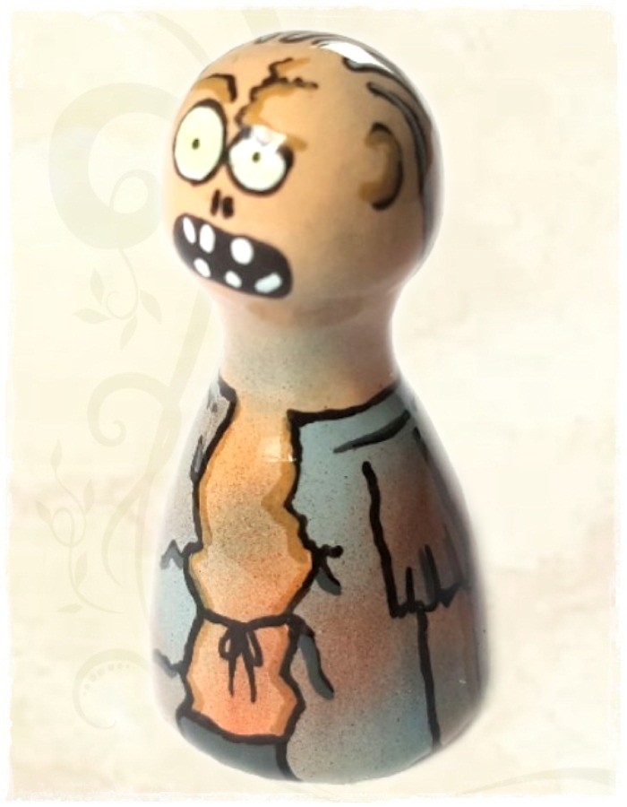 Handbemalte Pöppel - Zombie