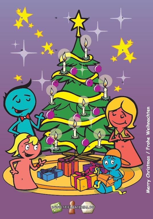 Adventskalender mit Spielmaterial