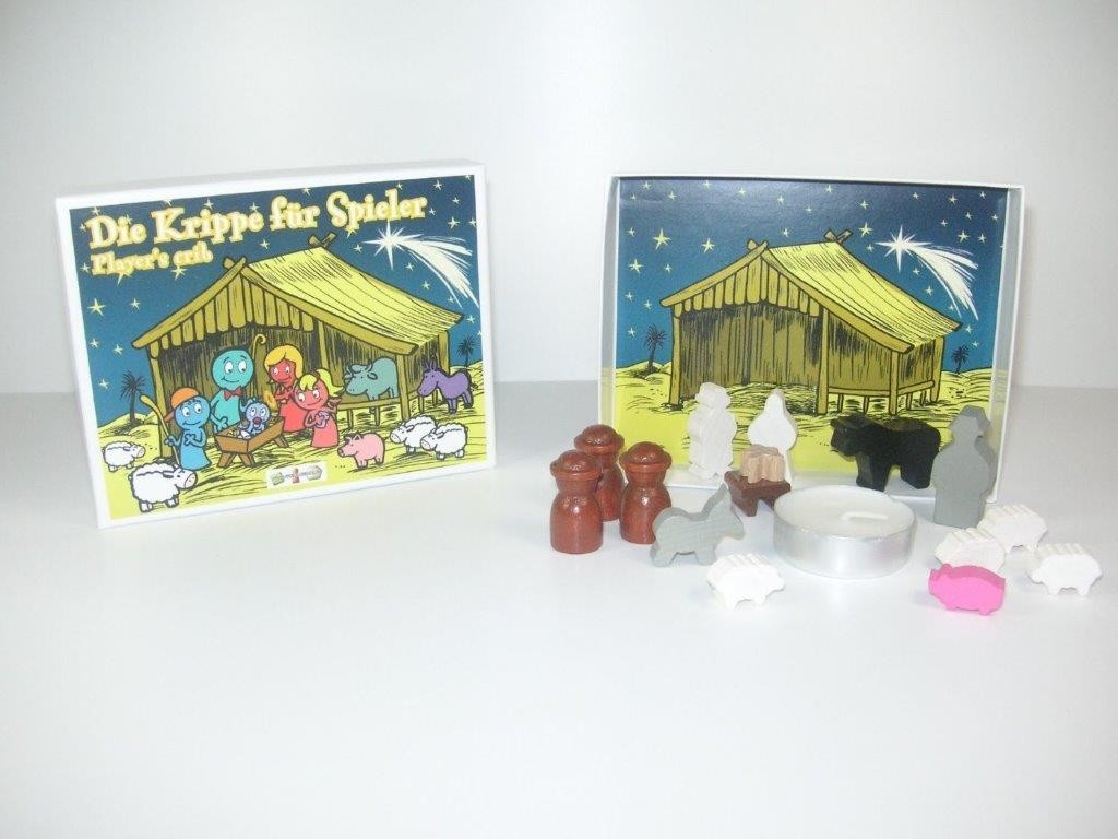 Krippe mit Spielmaterial