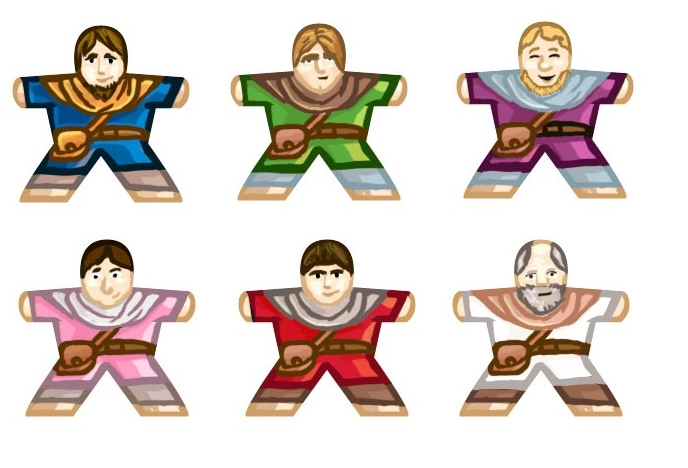 Bauer Aufkleber für Meeples - speziell für Agricola