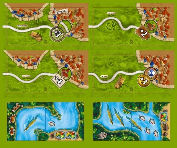 Carcassonne - Die Märkte zu Leipzig & Mini-Erw. Carcassonne-Amazonas" - (DEU/ENG)