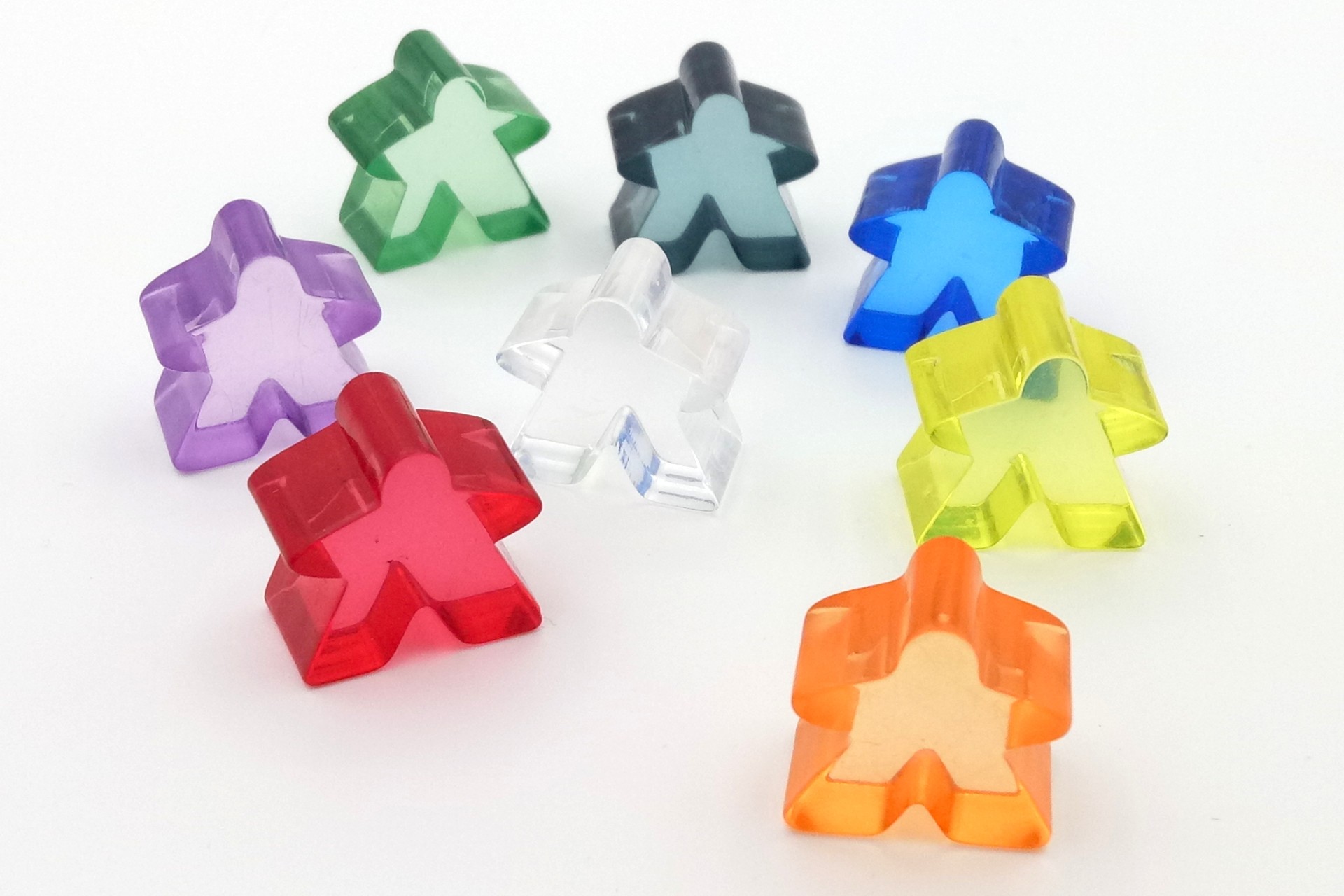 Carcassonne transparente Meeples schmal