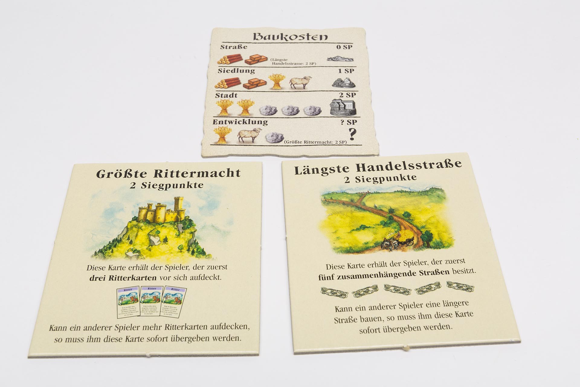 3 Pappteile (Basisspiel, 3-4 Spieler, 2. Edition EK)