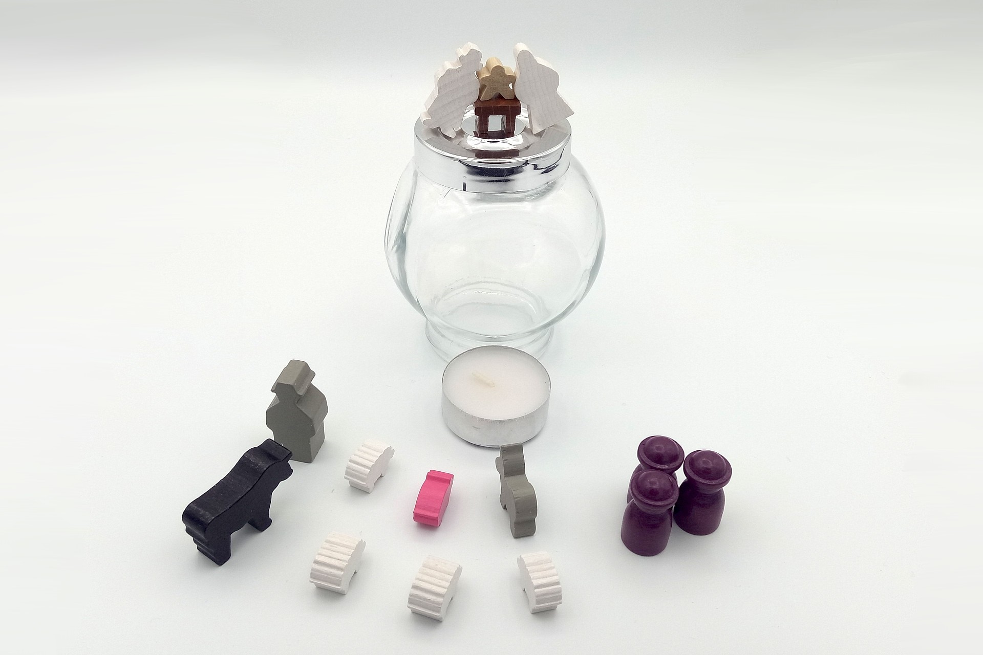 Bonbonglas - mit Krippenfiguren