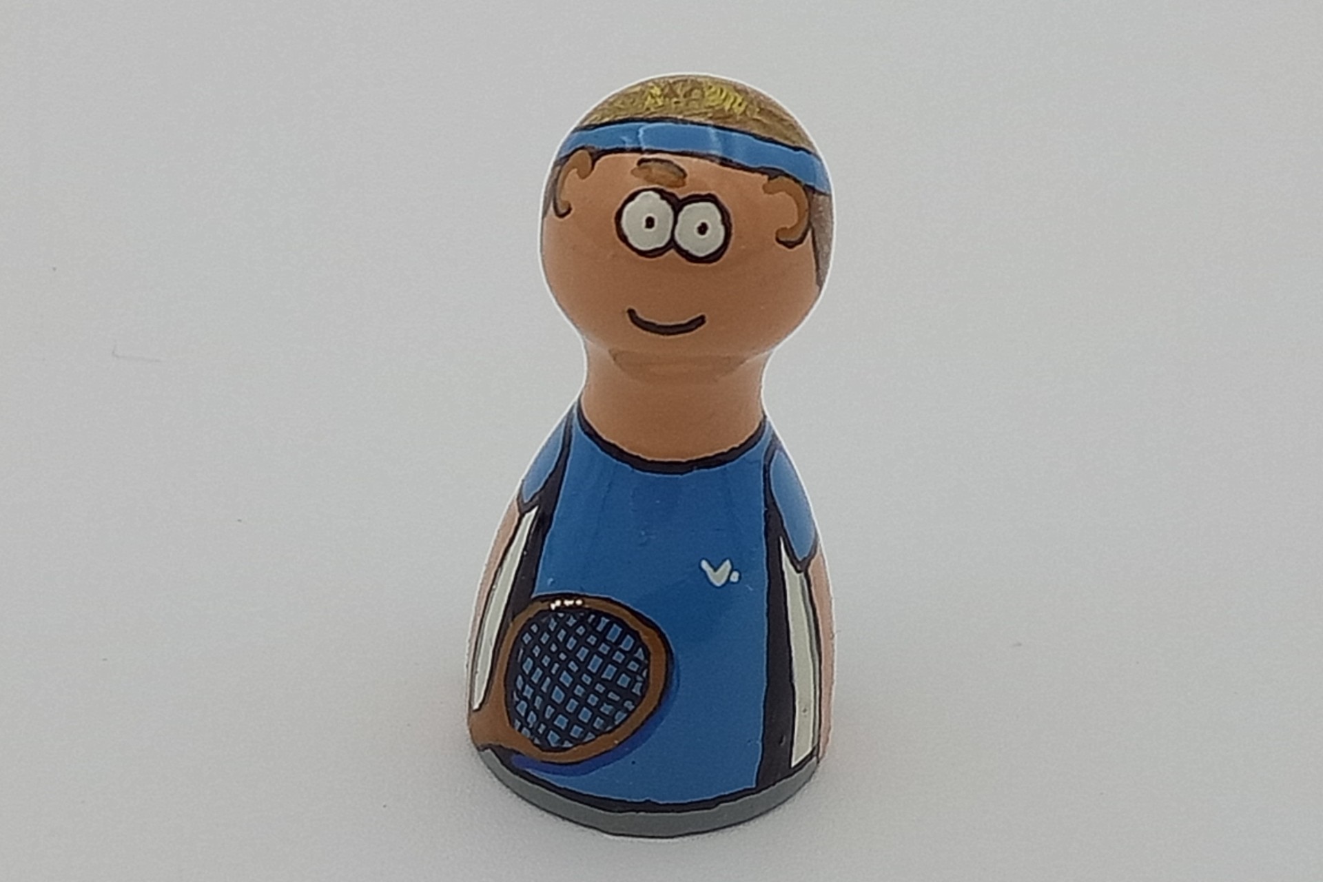 Handbemalte Pöppel - Tennisspieler
