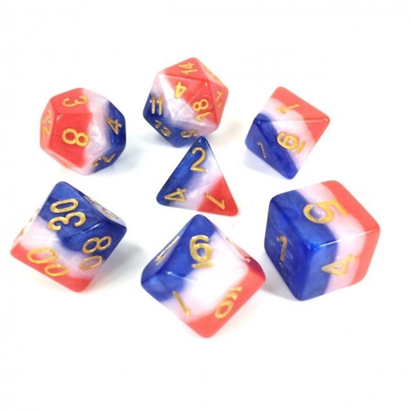 3 layer multicolor dice set