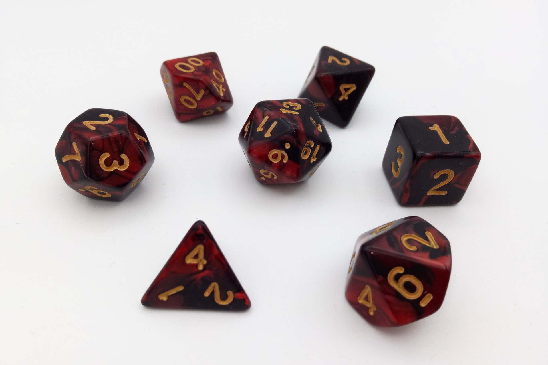 Dice set Black-Red