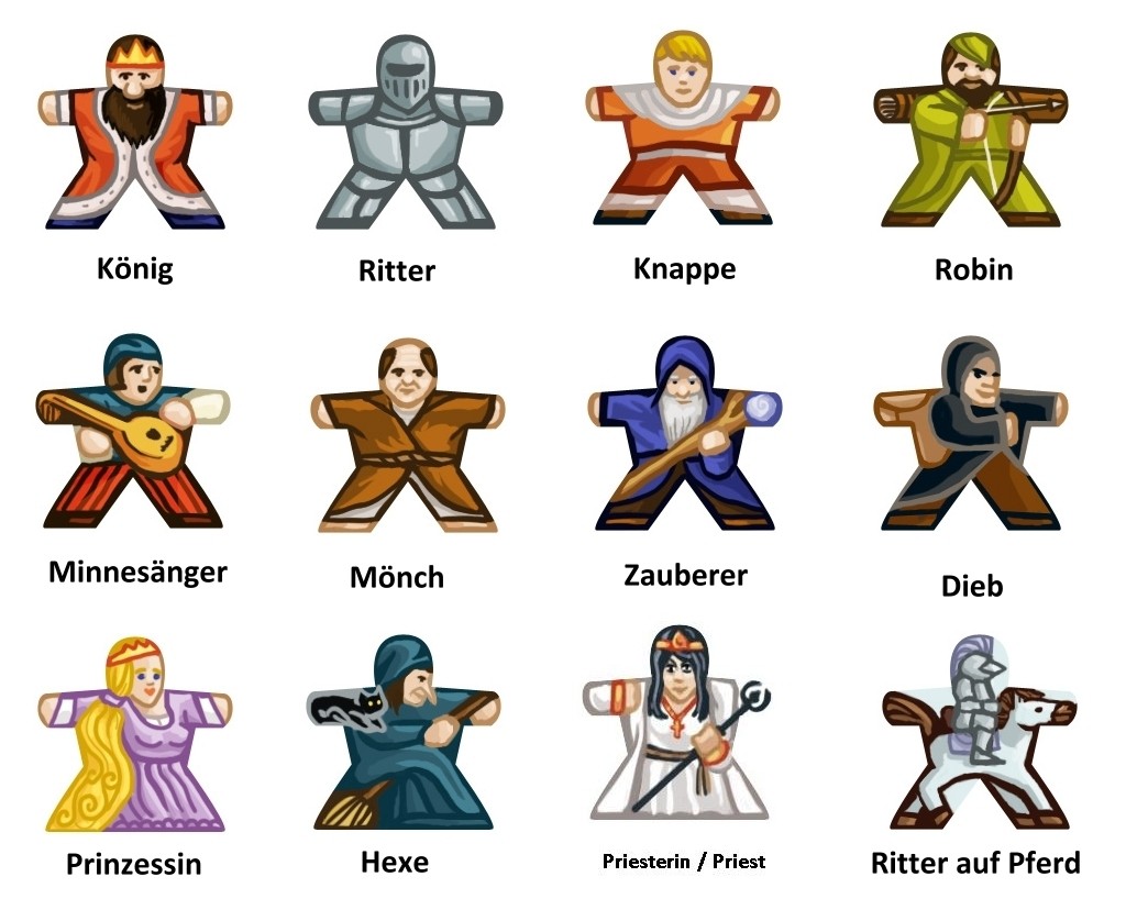 Aufkleber für Meeples