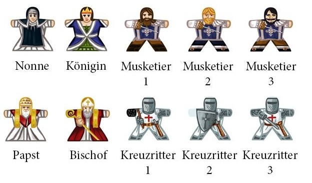 Aufkleber für Meeples