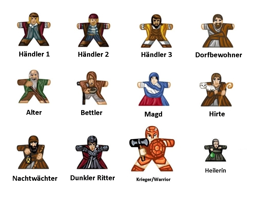 Aufkleber für Meeples