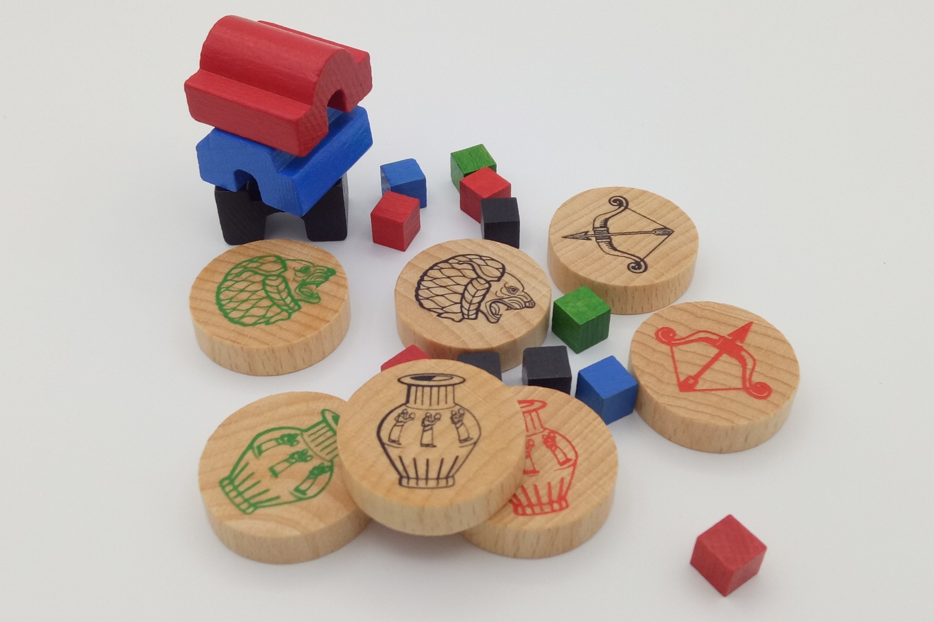 Einzene Spielsteine aus Euphrat und Tigris