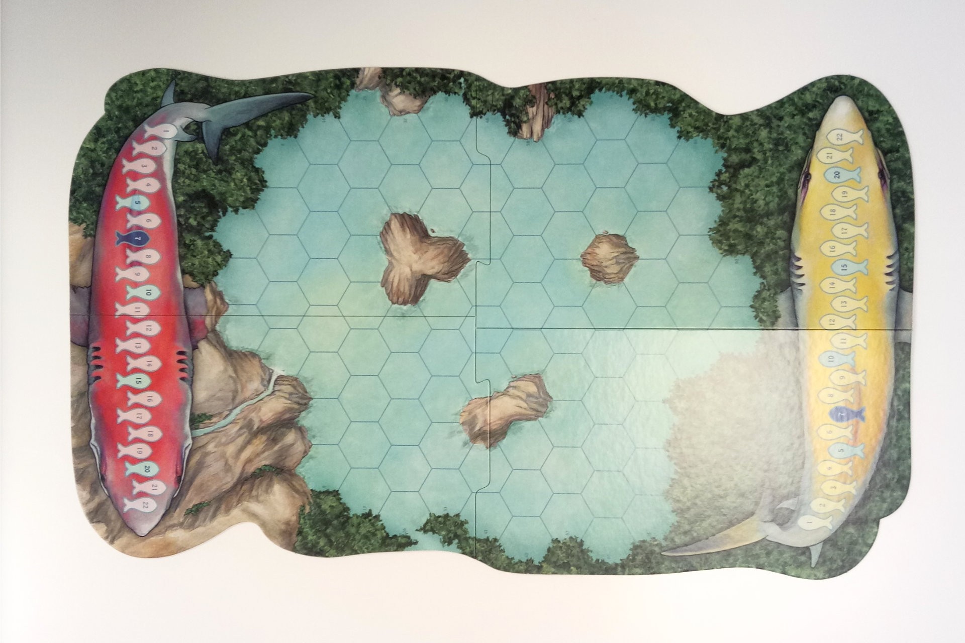 Spielplan SeaSim hexagonale Felder