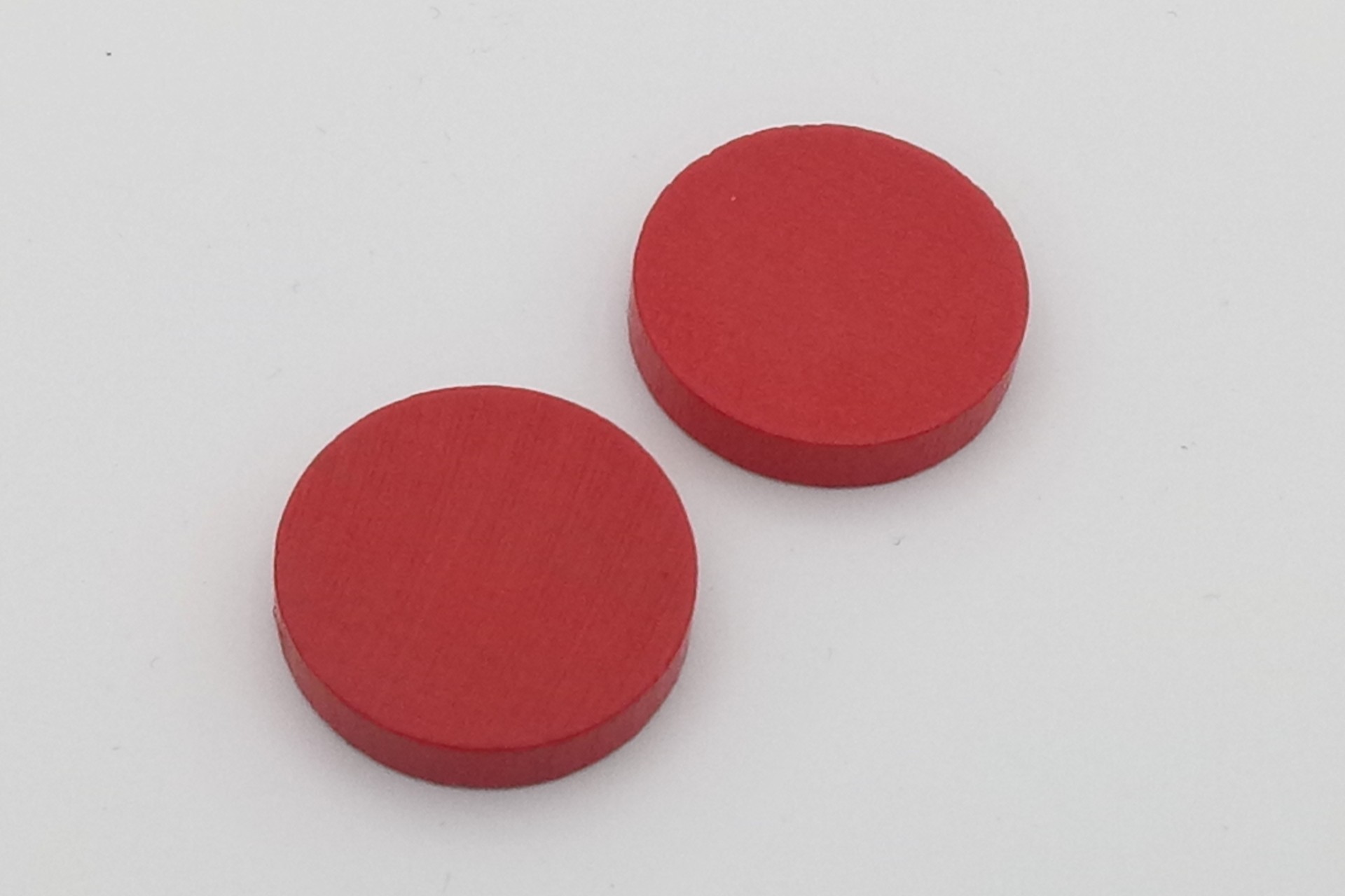 Holzscheiben 25 x 5 mm - Rot