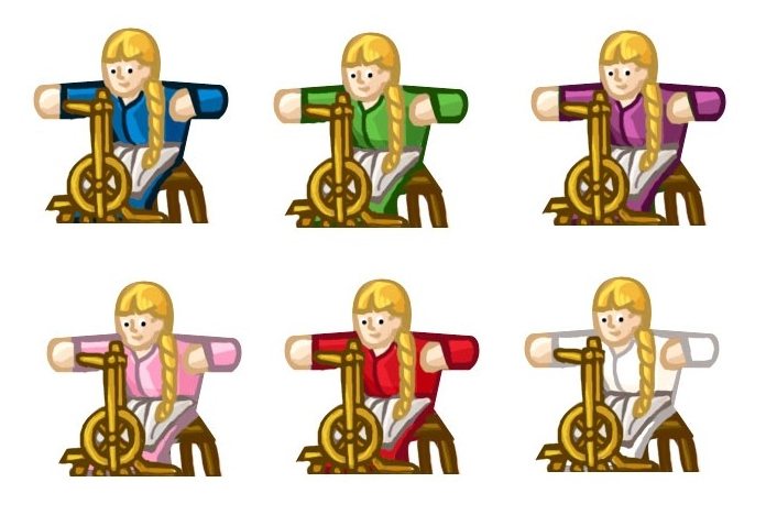 Tochter 2 Aufkleber für Meeples - speziell für Agricola