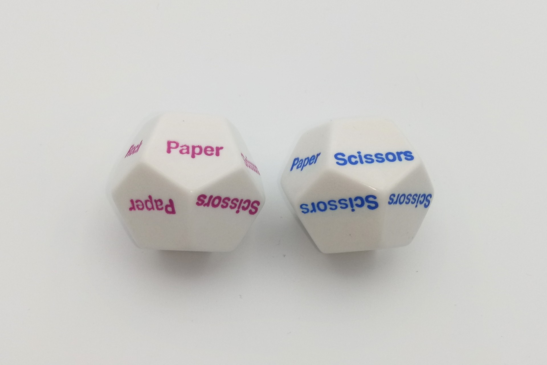 Schere, Stein,Papier Würfel Englisch 35 mm