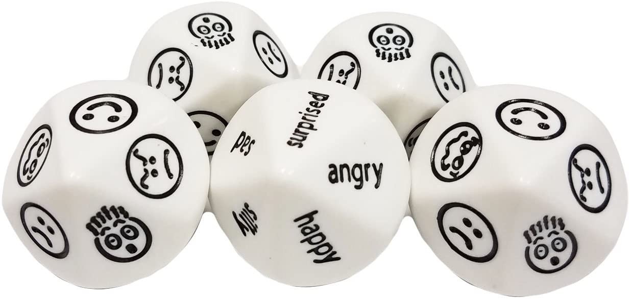 Smiley-Würfel, Emotionen Würfel 10seitig
