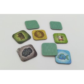 Quadrat 22x22 mm mit Aufdruck Rohstoffe