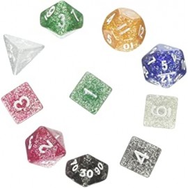 Glitter dice set