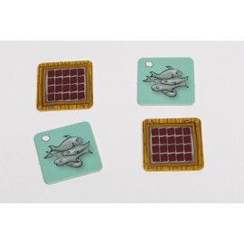 Quadrat 30x30 mm - Fische 