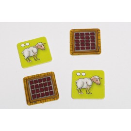 Quadrat 30x30 mm - Schaf, Wolle 