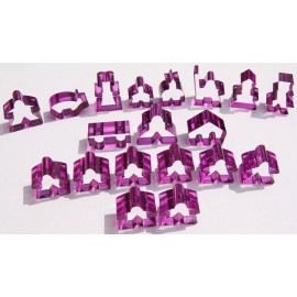 Carcassonne transparente Meeples - Komplettset