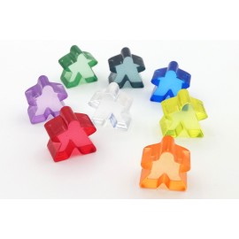 Carcassonne transparente Meeples schmal