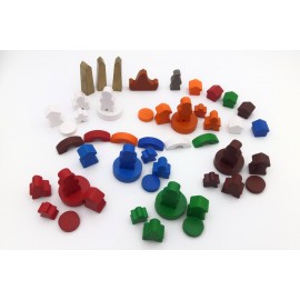 Catan - kompletter Satz für Städte und Ritter (Alternativsteine)