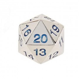 Metal Würfel D20 20mm rote Zahlen