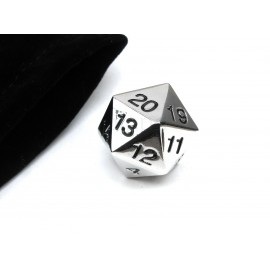 Metal Würfel 22mm D20+Bag