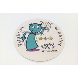 Bierdeckel rund mit Motiv Würfelspiele