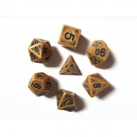 Set Antik-Würfel gold