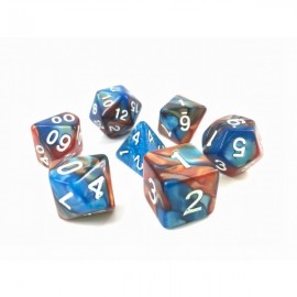 (Blue+golden) Blend color dice set