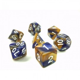 (Dark blue+ Gold) Blend color dice set