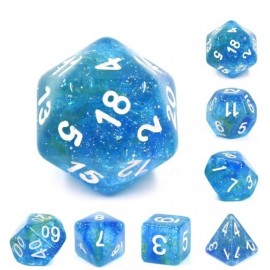 (Blue + Yellow) Galaxy dice set