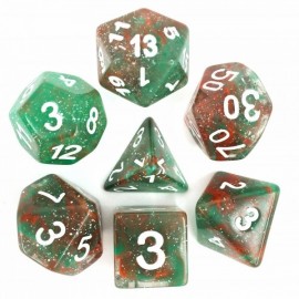 (Red + Green) Galaxy dice set