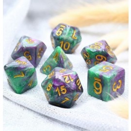 King Cake Galaxy dice set
