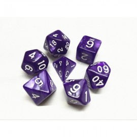 Purple pearl dice set