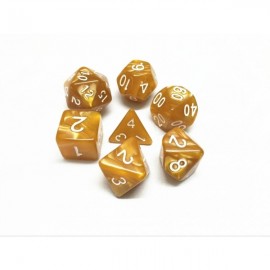 Golden Pearl dice set