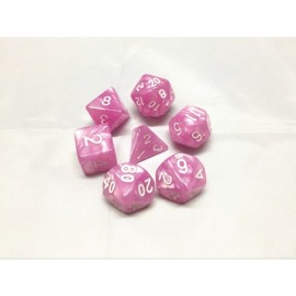 Pink pearl dice set