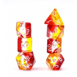 7 pcs (yellow+white+red) dice set dice set
