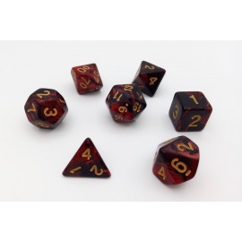 Dice set Black-Red