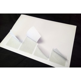 Karten auf Trägerpapier zum Zusammenklappen