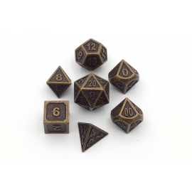 Metal dice Set - Antique Gold