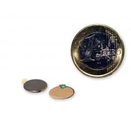Scheibenmagnet selbstklebend Ø 10,0 x 0,6 mm Neodym N35 - hält 300 g