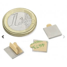 Quadermagnet selbstklebend Ø 10x10 mm Neodym N35 - hält 500 g