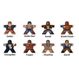 Aufkleber für Meeples - Wilder Westen