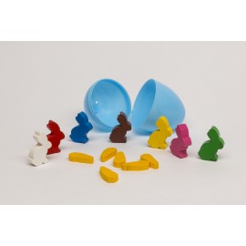 Ostereier mit Spielmaterial