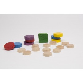 Spielmaterialset Scheiben bunt