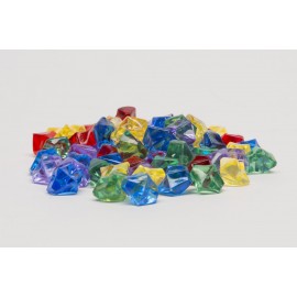 Set 75 Kristallsteine / Edelsteine in 5 Farben