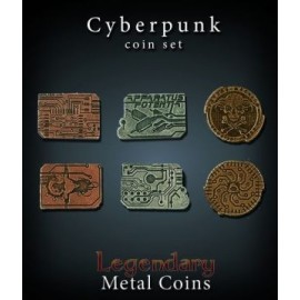 Set Metallmünzen groß Cyberpunk